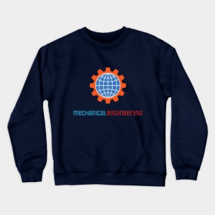mechanical engineering, globe, gear, earth logo Crewneck Sweatshirt